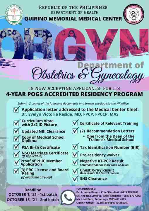 Quirino Memorial Medical Center - Department of Obstetrics and Gynecology